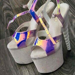 unicorn holo heels size 7